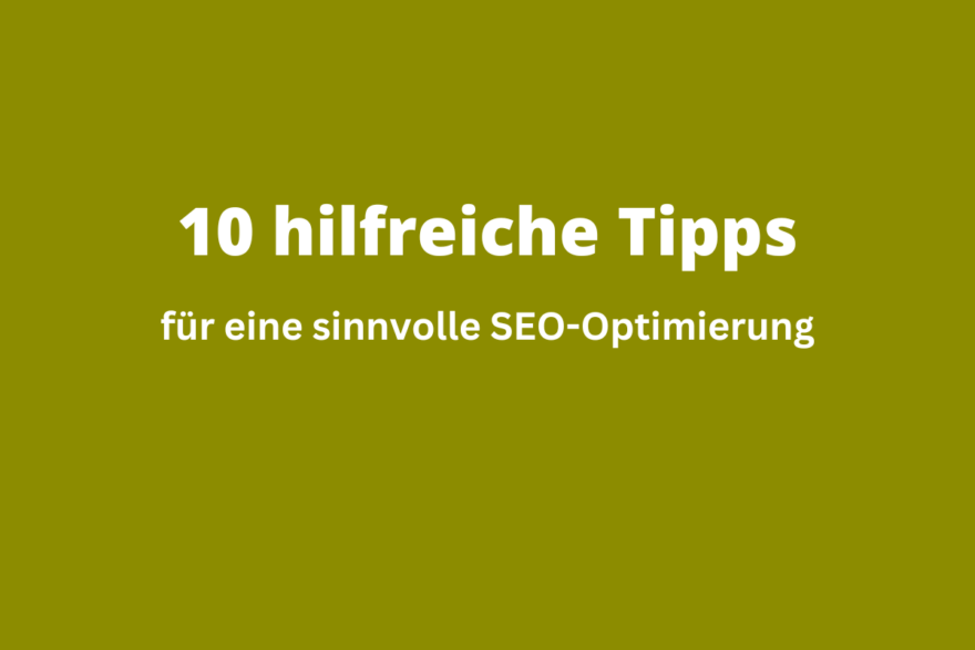 10 SEO-Tipps für die Optimierung der Webseite